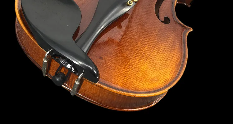 顶级古董手绘小提琴手工制作专业全实心小提琴弦乐器,带外壳和蝴蝶结