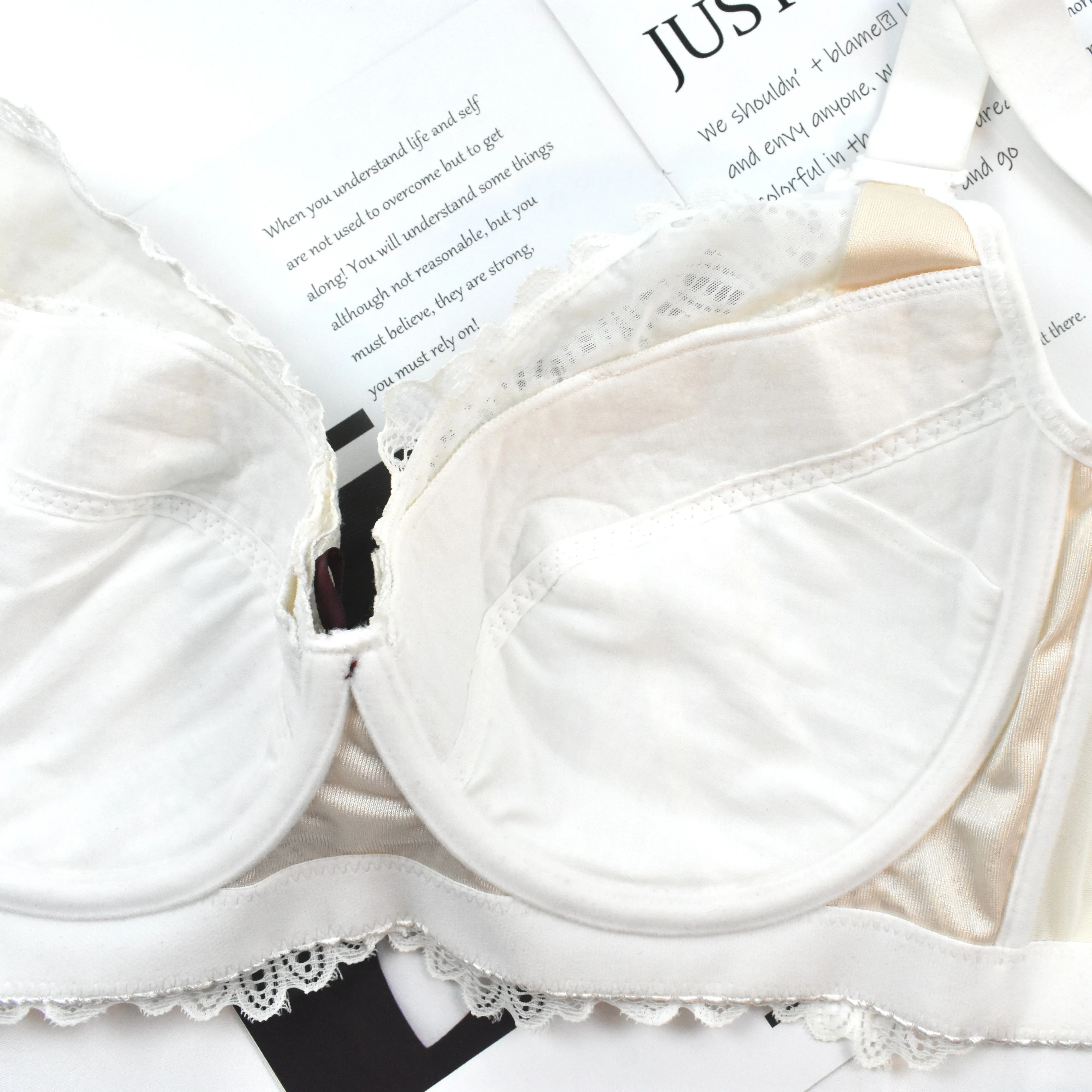 Female Undergarment Wireless Solid Seamless Floral Print Lace Bralette