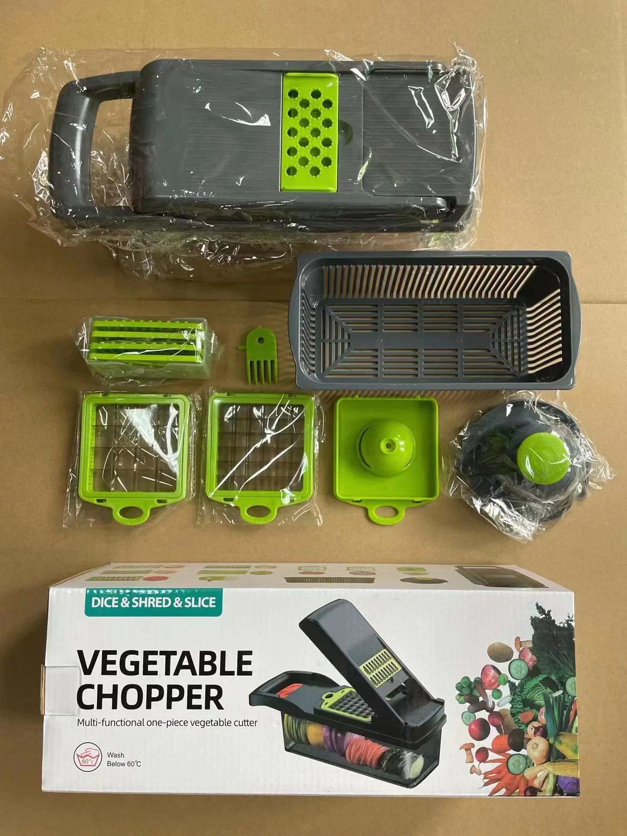 Multifunctional Vegetable Cutter Set Potato Slicing Drain Basket