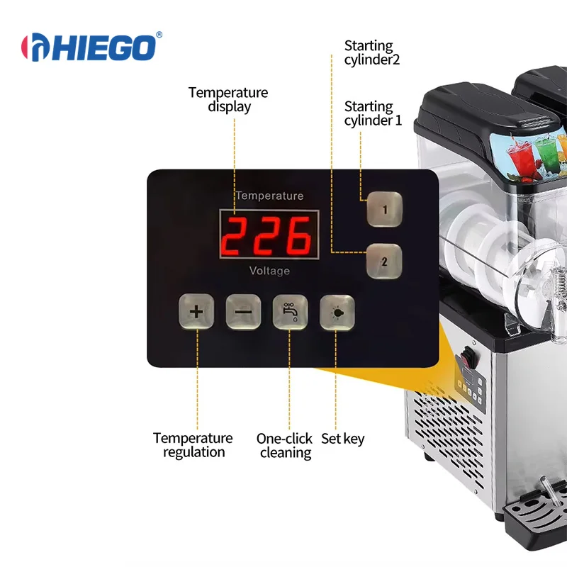 Commercial 24L Italian Slush Machine XRJ12lx2 Frozen Drink ICE Slush Machine Frozen Juice Cold Drinking