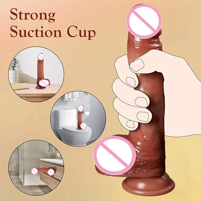 New Remote Control Realistic Dildo Silicone Dildo Vibrator Sex Toys for Women Powerful Thrusting Dildo with Strong Suction Cup
