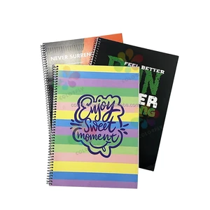 Hot Selling  Customized Cover  Popular Type and Designs Manufactured Double Spiral Notebook for Students