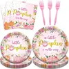 Fall Little Pumpkin Baby Shower Plates*96