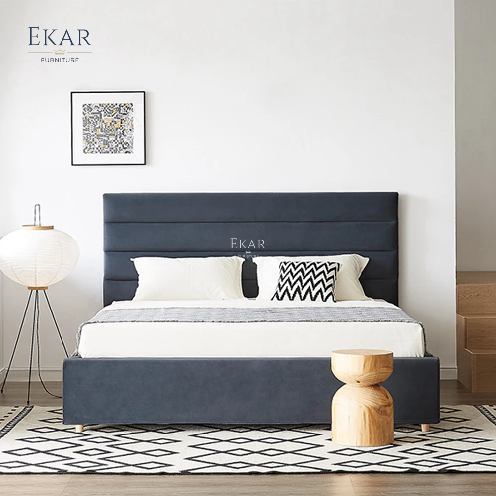 product new design ekar half leather modern bedroom bed-60