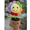 Pot de tournesol smiley coloré (bassin d'expression de gros dessin animé)