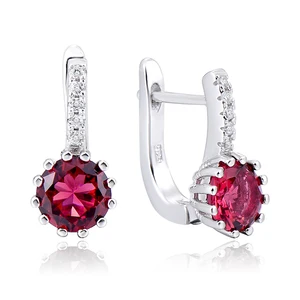 High Quality Women Aaa Zirconia Jewelry 925Sterling Silver English Lock Africa Earrings