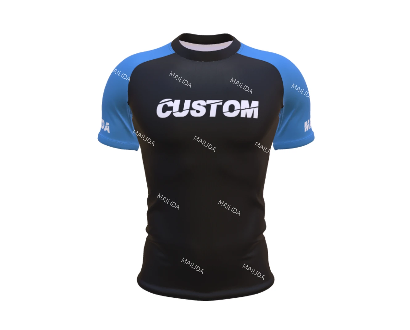 Dropshipping Free Mock up Custom Summer UPF50+ Youth&Adult Blank Short Sleeve Polyester Level Rash Guard Bjj No Gi Rashguard