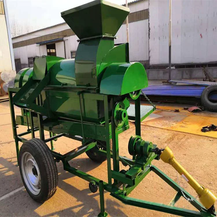 Tractor Attached Maize Thresher Corn Peeling and Threshing Machine Multi Crop Thresher Machine With Diesel Engine