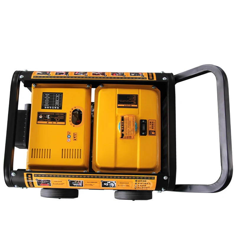 Tavas Supplier Open Frame Generators 3/4/5/6/7/8kw Recoil Start Single /Three Phase Portable Open-Type Diesel Electric Generator