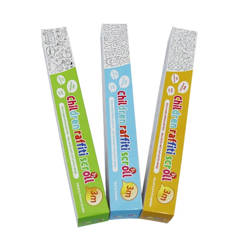 Kid DIY Wallpaper Scroll Rolling Drawing Graffiti Colorful Doodling Papers 300cm for Children Creative
