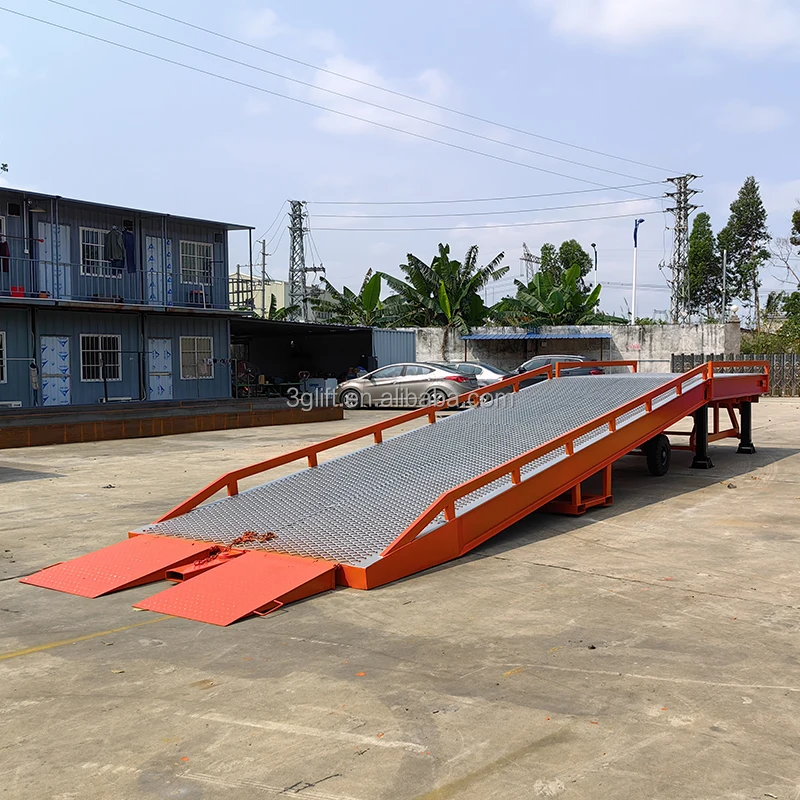 6t Container Ramp 6t-15t Hydraulic Ramp Loading Mobile Loading Yard Ramp 6000kg Dock ...