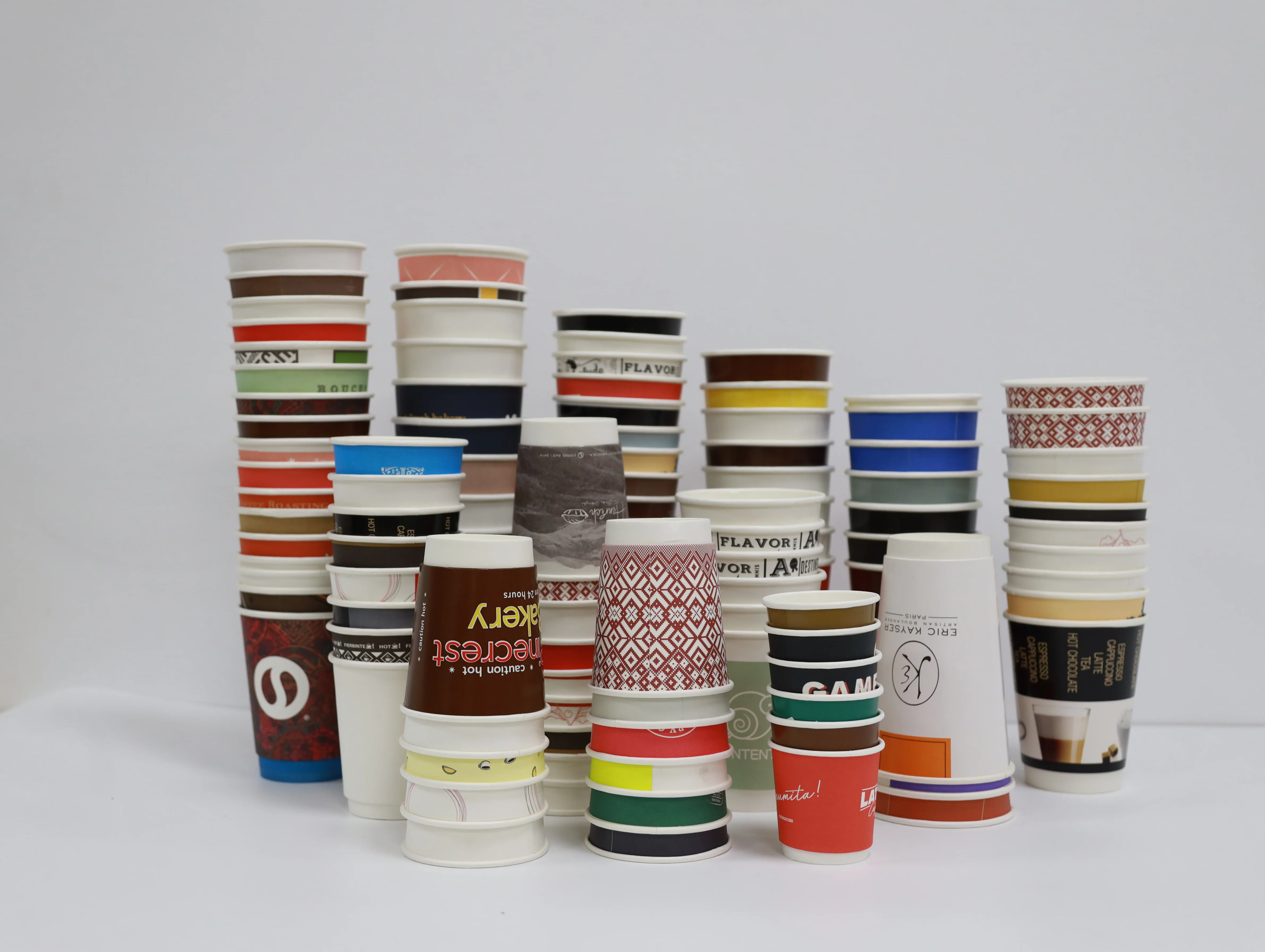 Custom Logo 2oz - 32oz Different Size Double Wall Paper Cups Tea Paper ...