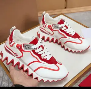 Luxury Men's Red Bottom Sports Shoes Summer Fashion Trend Breathable Heightening Casual Shoes Soft for Outdoor Sports Running