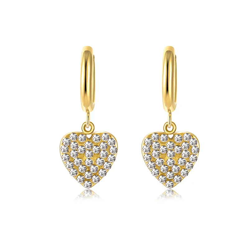 14k Gold Plated Zircon Earrings & Necklace Set