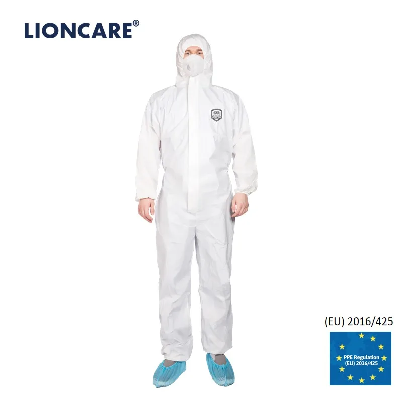 Disposable Safety Suit Food Industry Type 5/6 disposable Microporous Coverall