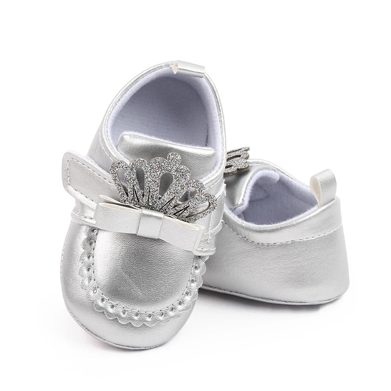 High Quality Soft PU Leather Baby Girl Princess Shoes 2022 manufacture