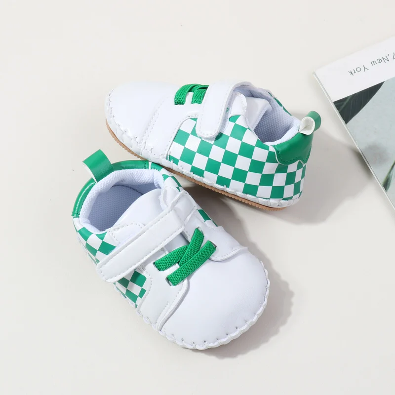2024 High Quality Anti-slip Hook&loop Soft TPR Outsole Unisex Handmade Baby Toddler Sport Shoes Boys and Girls Casual Shoes factory