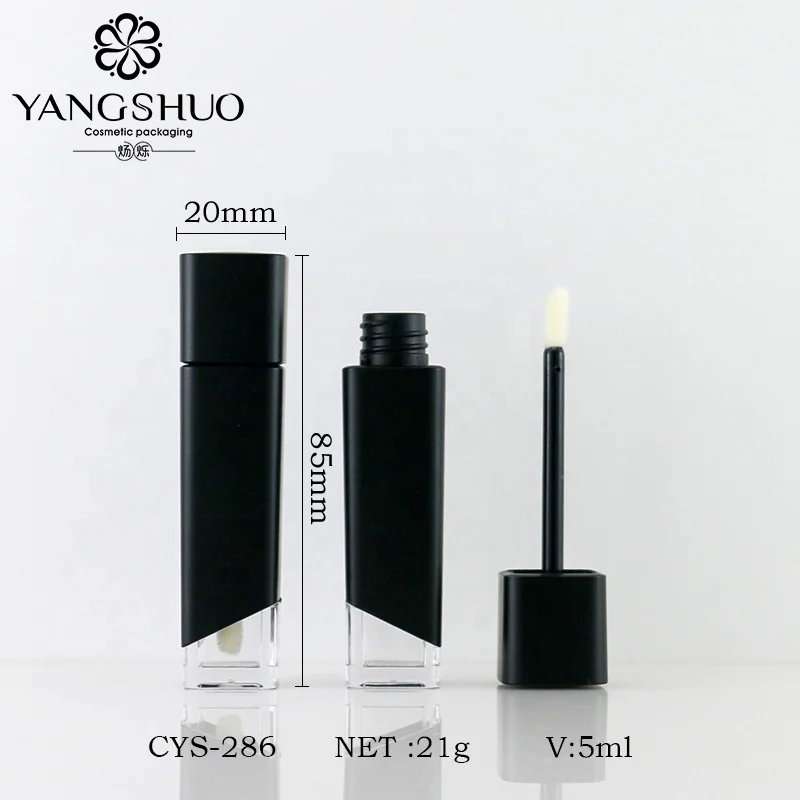 Customizable Unique square Lip Gloss Tube Empty Lip Gloss Container 5ml Cosmetic Packaging Plastic Tubes  Wholesale