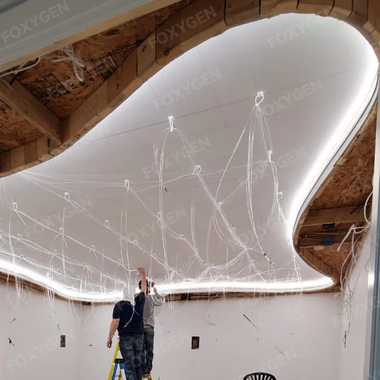 Led Fiber Optic Ceiling Decoration Materials Starlight Panels Kit 16W RGBW LED Fiber Optic for Ceiling Tiles Stretch Ceiling manufacture