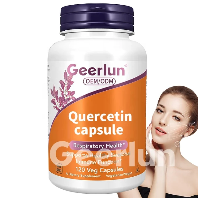 ODM Custom Label Quercetin Improve Immune Supplements Anti-Oxidation Supplement Bromelain Skin Beauty Support Quercetin Capsule