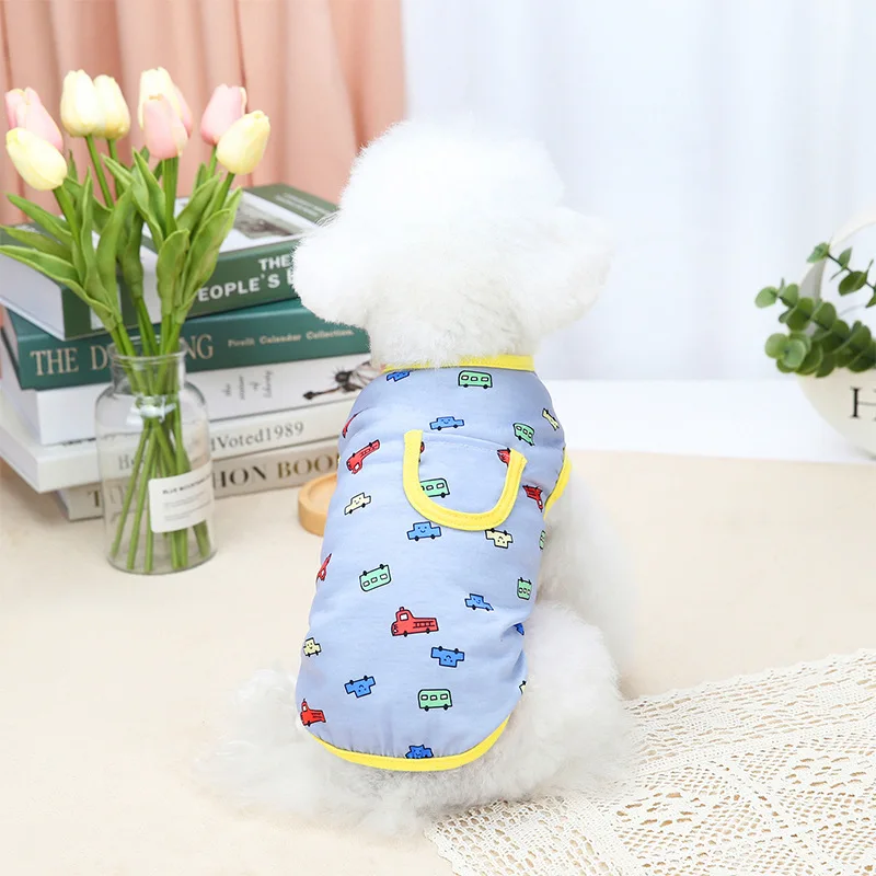 Breathable Pet Spring Summer Vests Puppy Sleeveless Shirts Apparel Clothes for Small Dogs for Cute Pet Cat Dog Home Outdoor