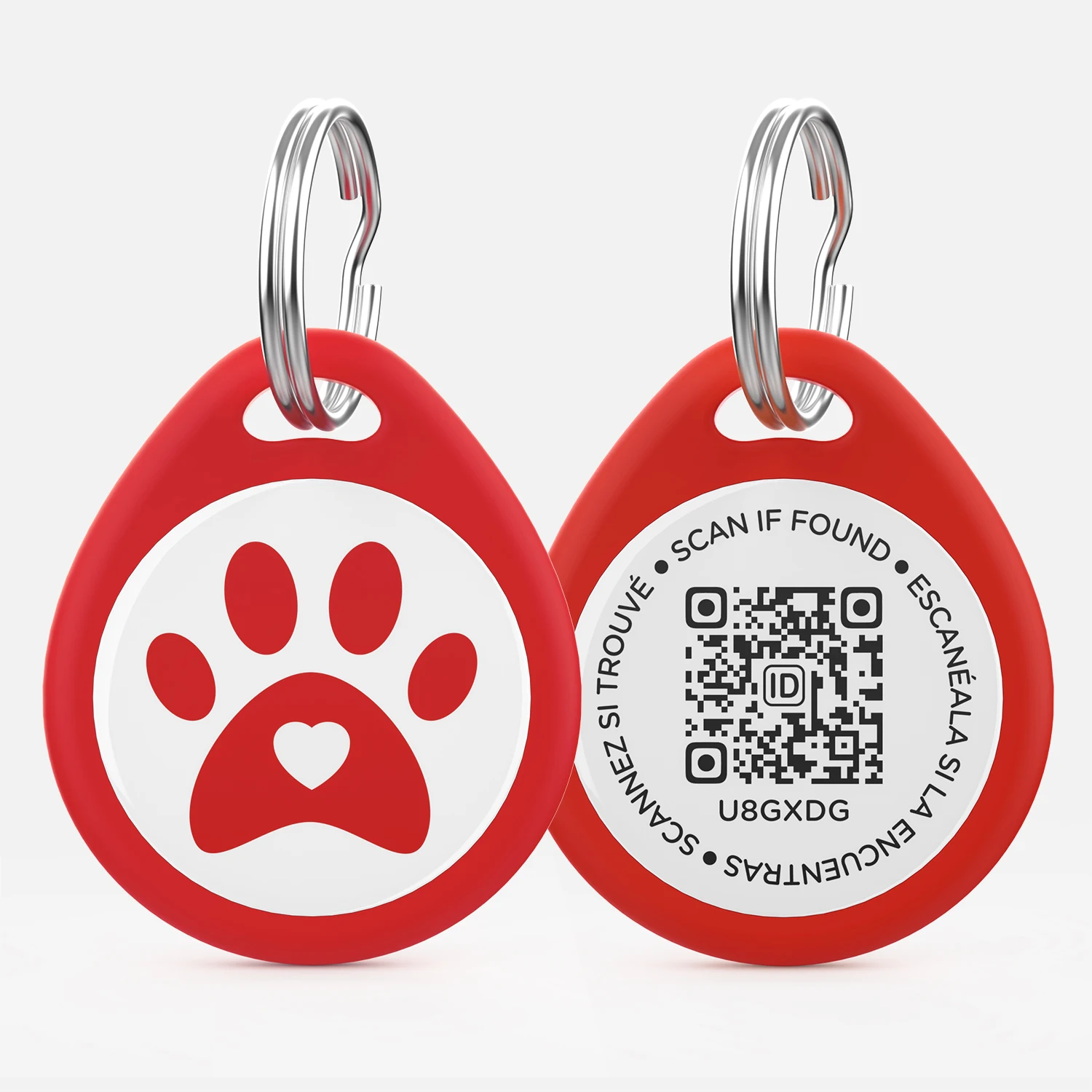 Wholesale Anti Loss Silent Lightweight Smart QR Code Epoxy Pet Cat Dog Collar ID Tag With Built In Ready To Use Software