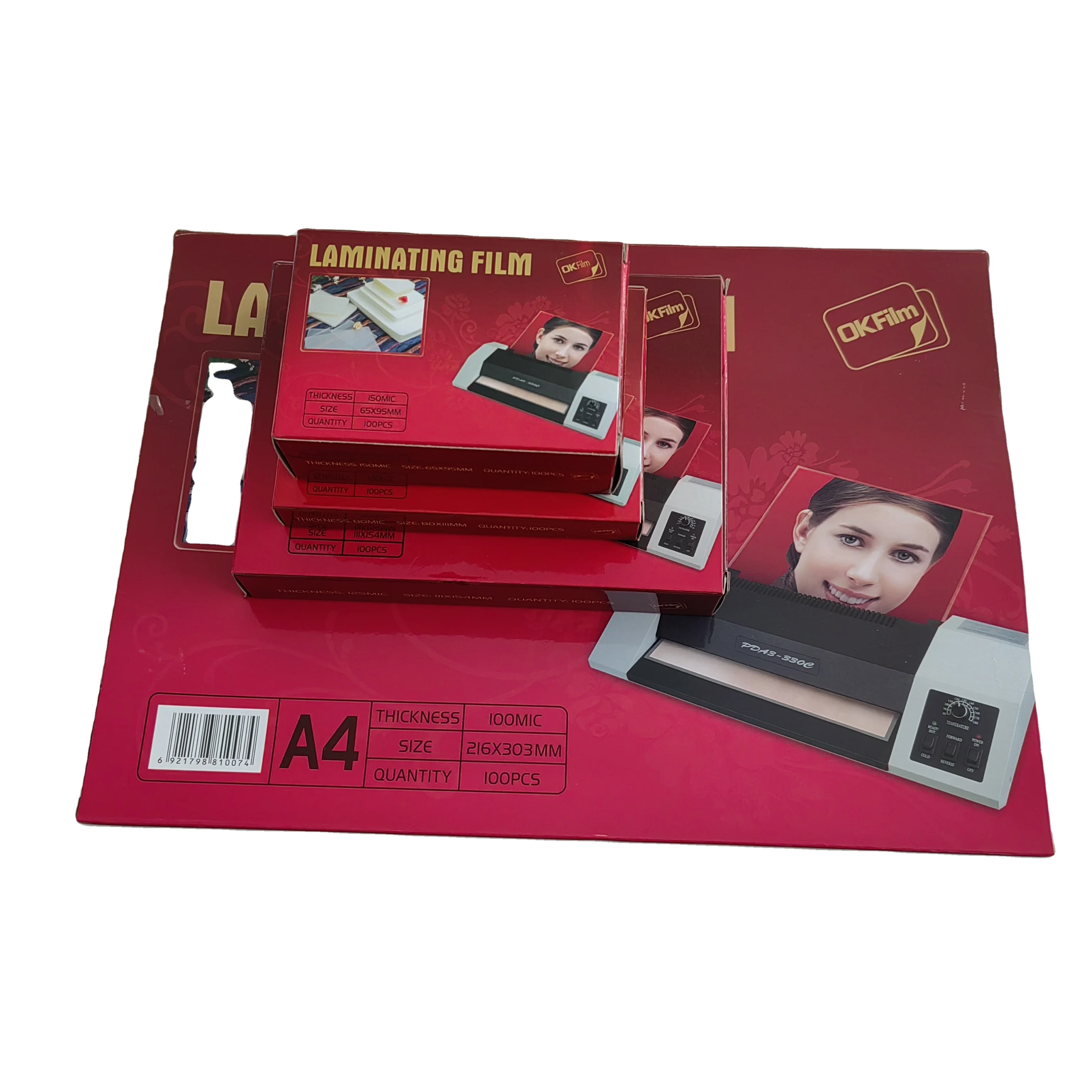 A4 125 Mic 125mic 75mic 80mic 150mic Glossy Id Card Lamination Sheets