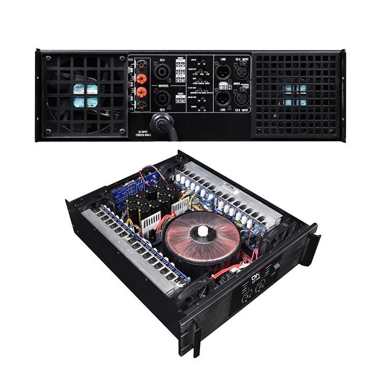 3U 1700w Class H 2ch 2 Two Channel Professional Stereo Dj m Audio Power Amplifier for Concerts