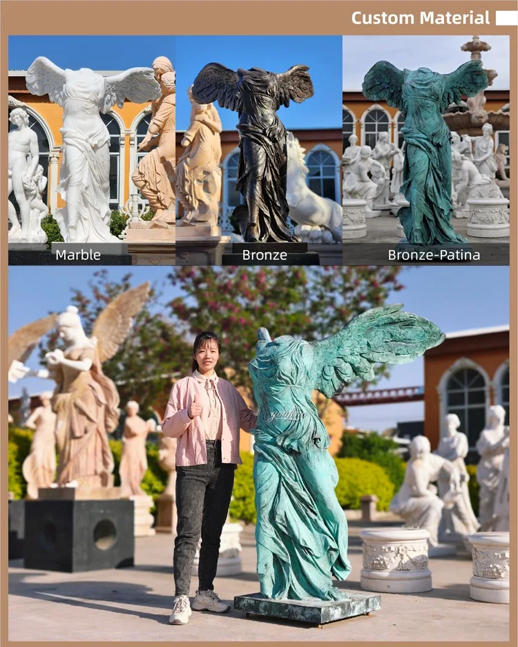Life Size Hand Carved White Marble Kneeling Angel Statue for Garden ...