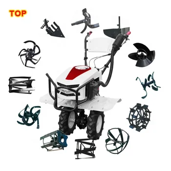 Agricultural machinery equipment cultivator motocultor two wheel gasoline power mini tiller 4 5 6hp walking tractor