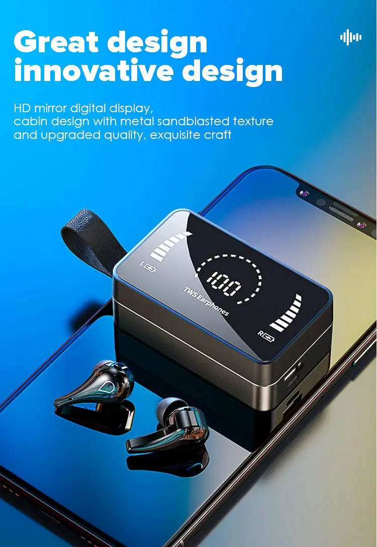 耳塞热卖噪音消除无线耳机tws耳塞带led屏幕显示 - buy tws earbuds