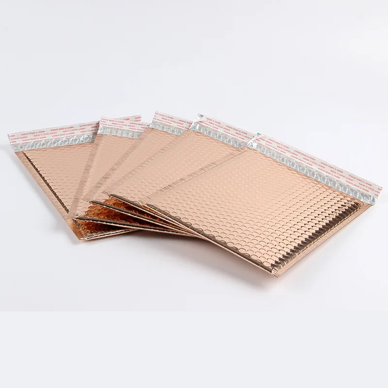 Rose gold Bubble Mailers With Address Labels Padded Envelopes Mailer Bags, Self Seal Padded Envelopes