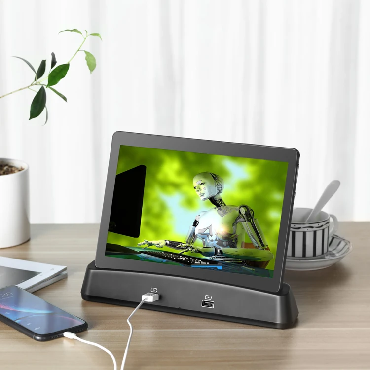 10inch Android Tablet All in One Restaurant Tab Android 9 Wireless Charging Tablet With Docking Station Industrial Tablet Pc