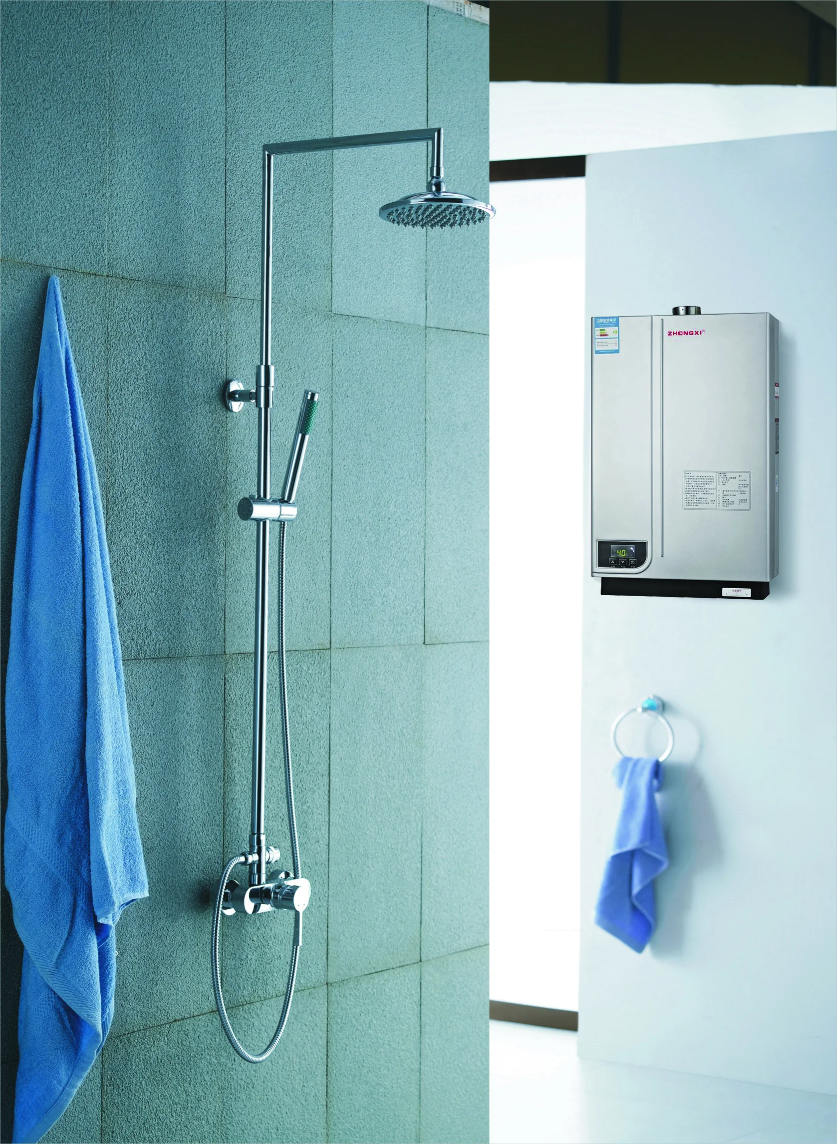 Constant Temperature Instant Gas Water Heater Digital Display LPG Gas Geyser Wall Mounted Tankless NG Gas Water Heater