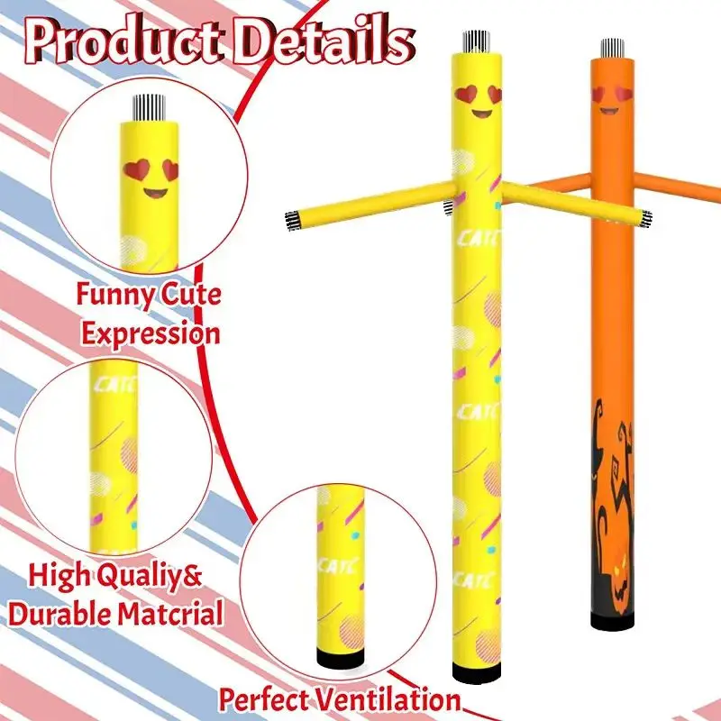 CATC Commercial Inflatable Tube Man for Outdoor Event Promotion Funny Face Air Sky Dancer with Blower Accessory