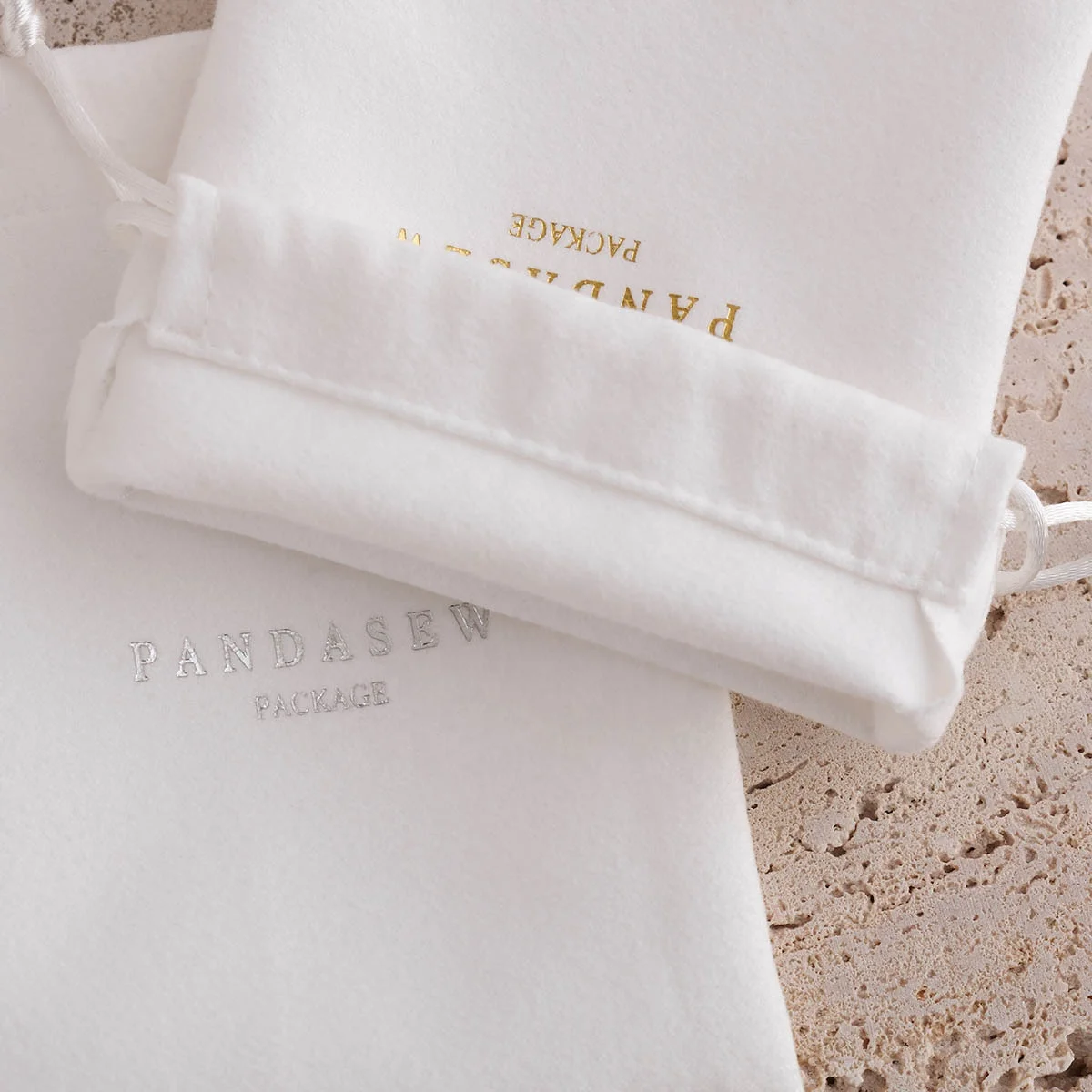 PandaSew, индивидуальный логотип, комфортное ощущение, индивидуальный логотип, сумка на завязках, бархатная сумка для ювелирных изделий