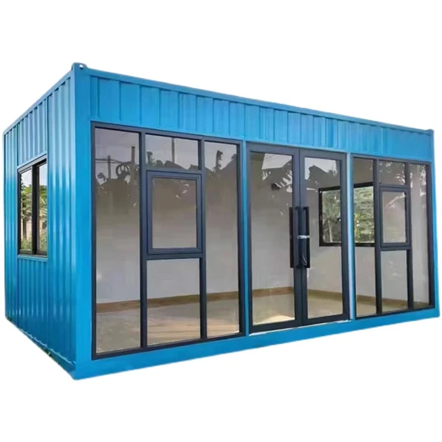 Container moving house glass curtain wall packing box light steel combination movable board house residential Villa Sun Room