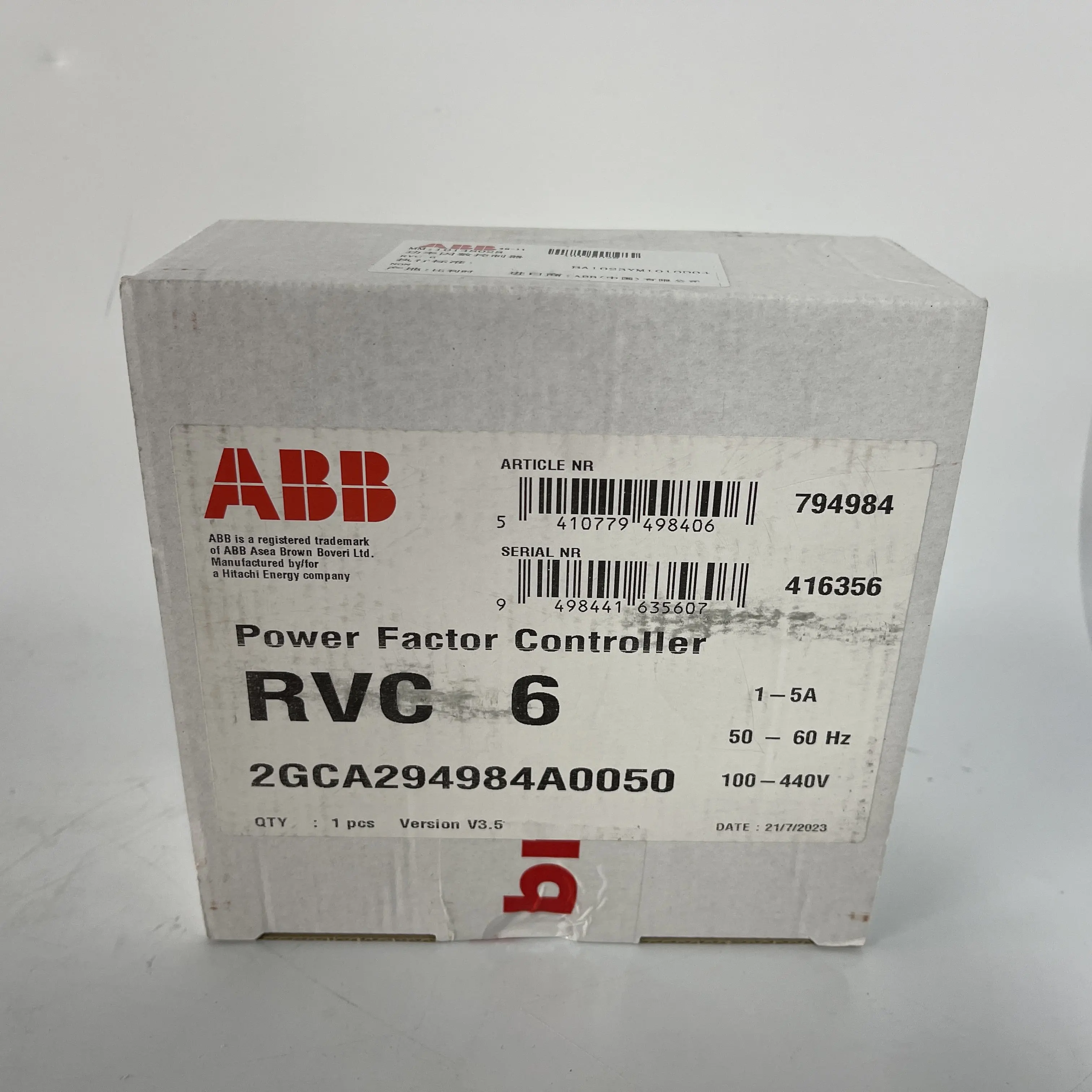 ABB Power Factor Controller RVC 6 2GCA288097A0050 