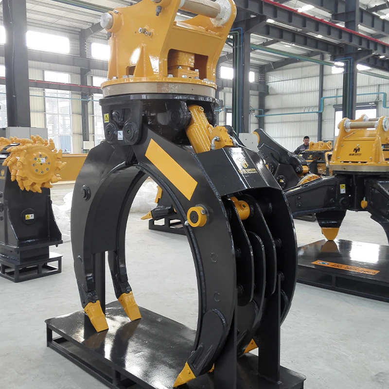 Robust Clamshell Grapple for Deforestation Machinery