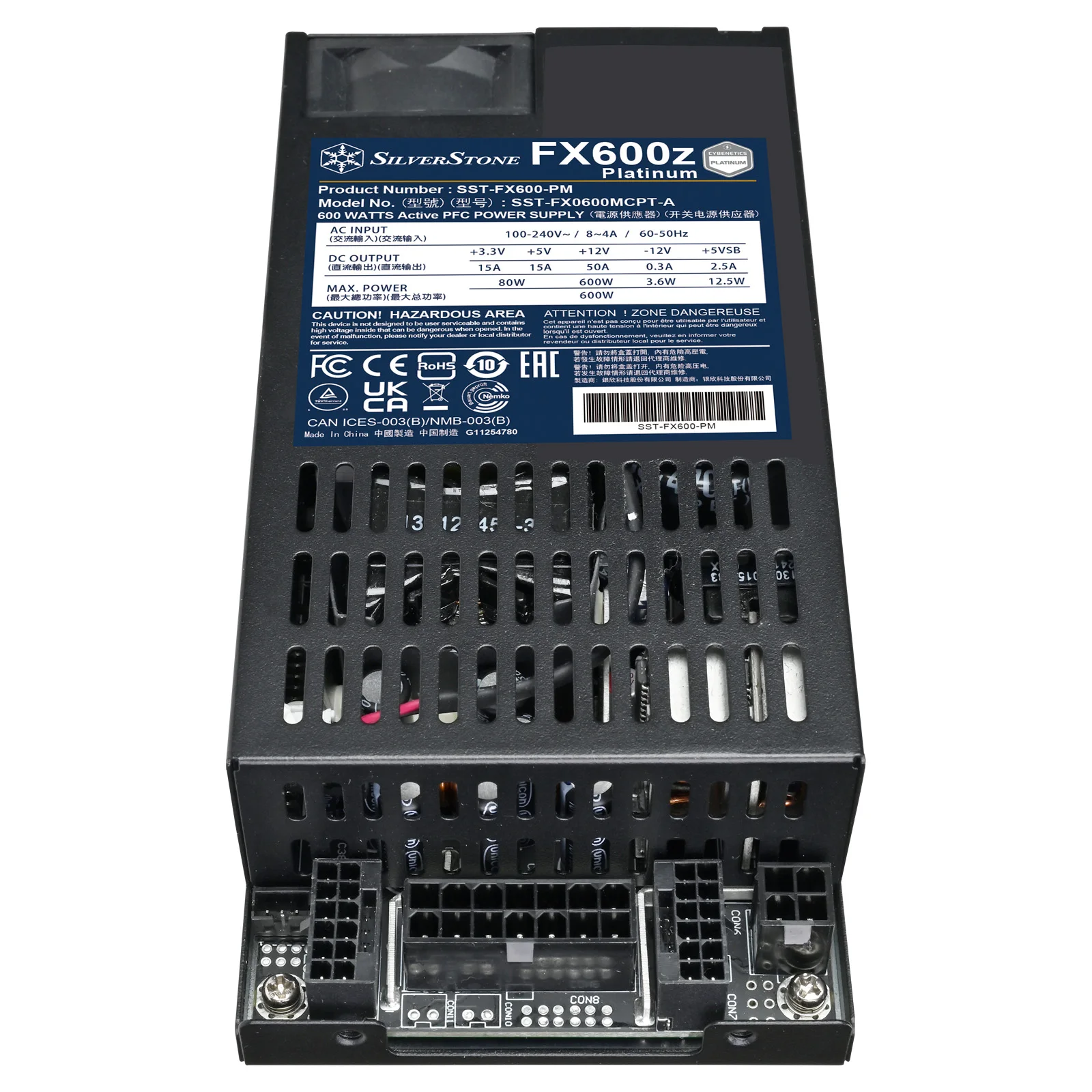 SilverStone FX600z Platinum 600W Fully Modular Flex ATX Power 