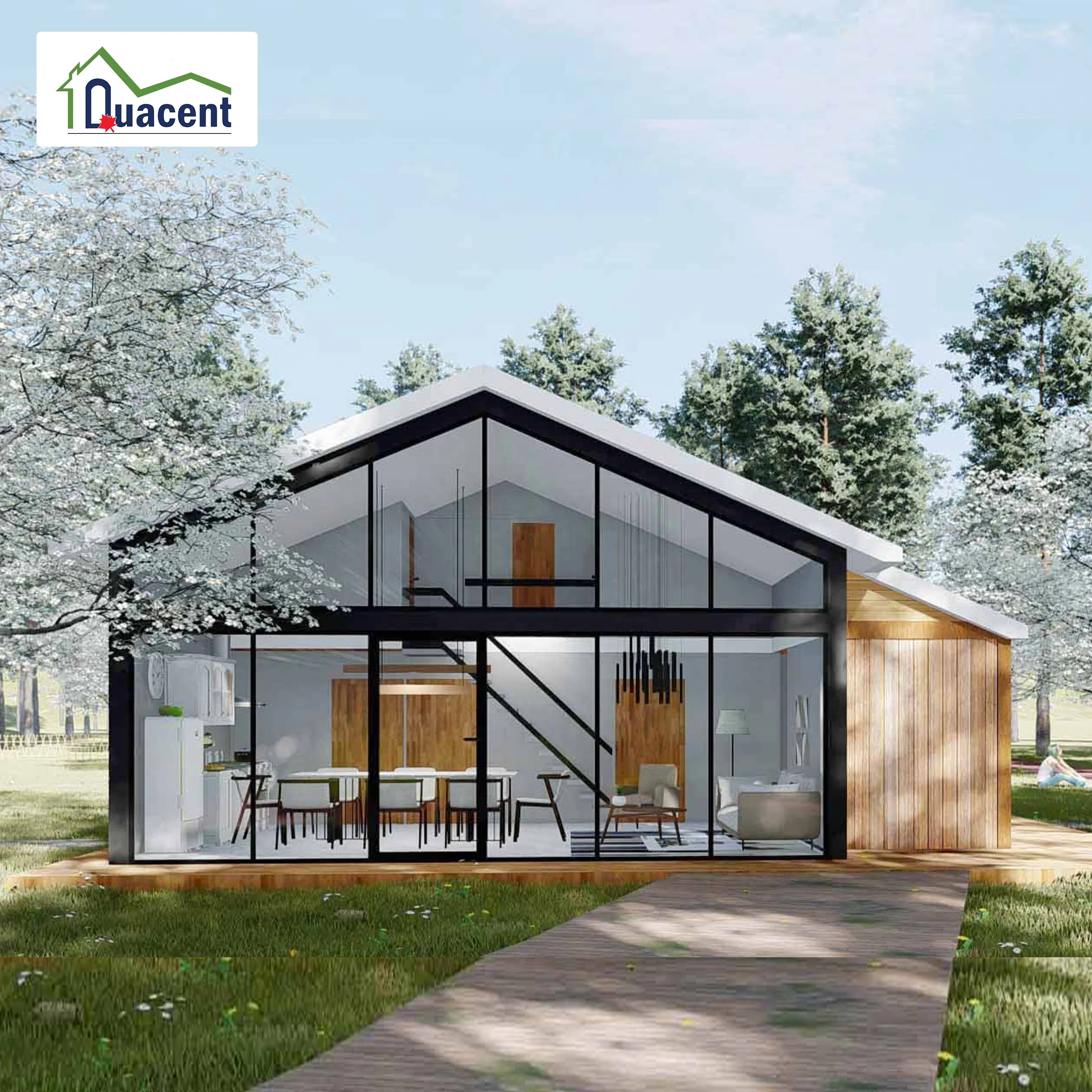 Quacent New Design Modern Prefabricated Villa Holiday House Accommodation Prefab Garden Office