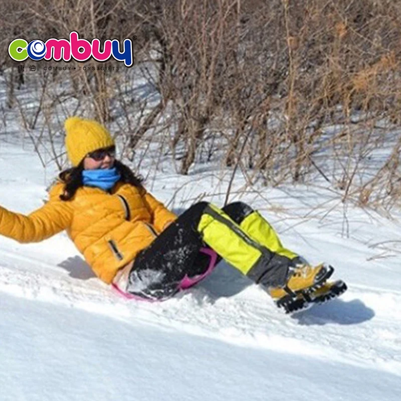 2 Pack Kids Snow Sled Boards - Grass & Sand Sliding Boards, Lightweight Plastic Sleds With Handles For Boys & Girls