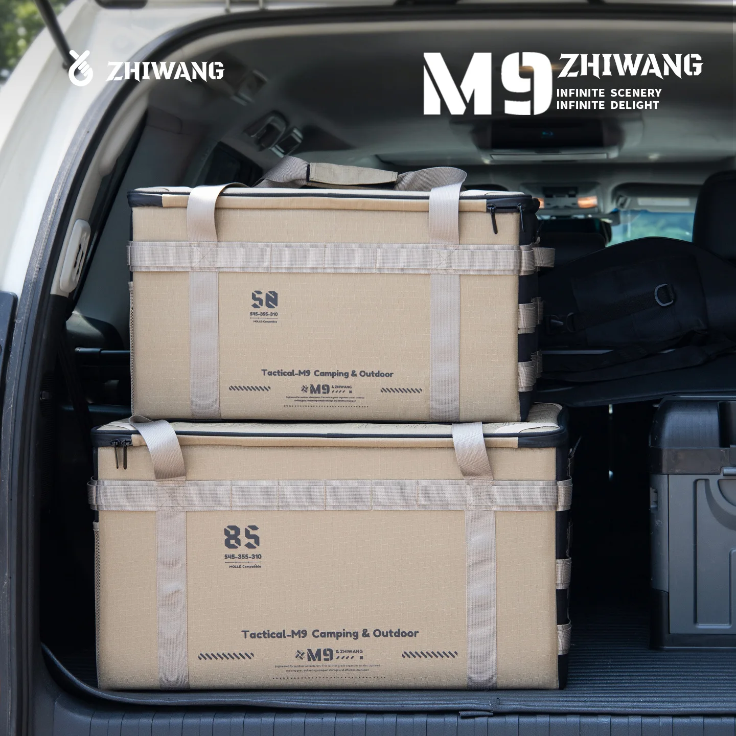 Foldable Oxford Cloth Storage Box Car Trunk Organizer Portable Camping Storage Bin for SUV Travel Outdoor - detail 3