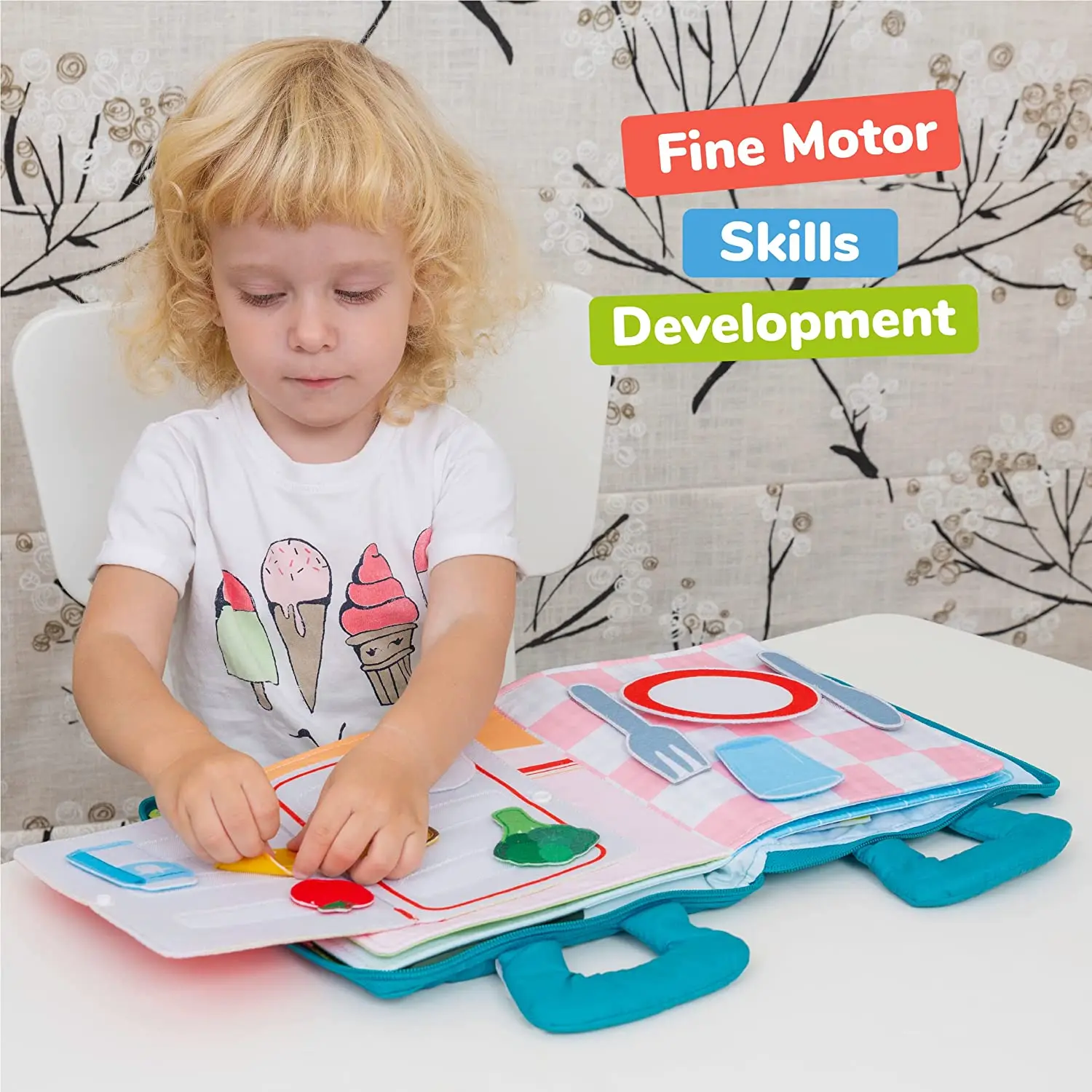 Montessori Kids Activity Cloth Book For Kids Children Learning Sensory ...