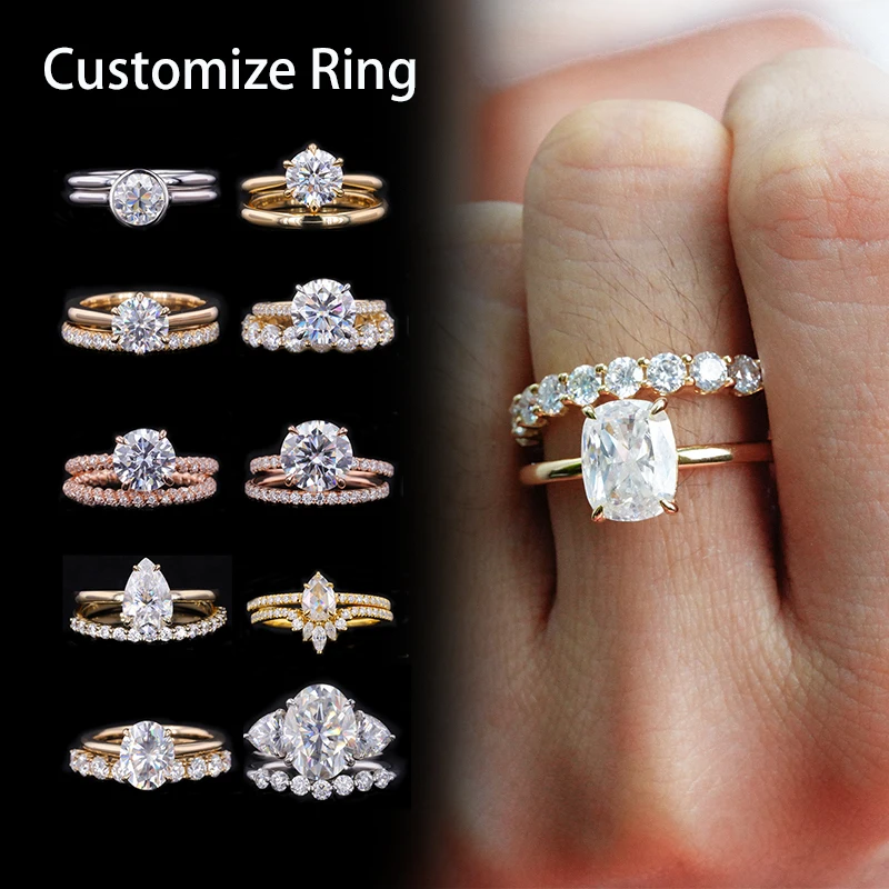 Fine Diamond Jewellery Rings Lab Grown Diamond 0.5ct Oval Def Vs Vvs Lab Diamond 14k Solid Gold Engagement Ring