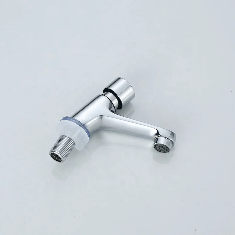 Factory Water Saving Self Closing Time Delay Public Wash Basin Faucet Tap With Push Button