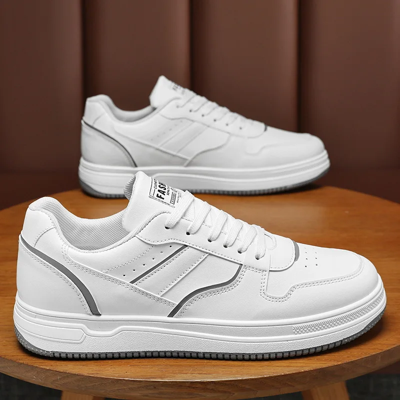 Men's shoes spring style new breathable white shoes casual board shoes men's