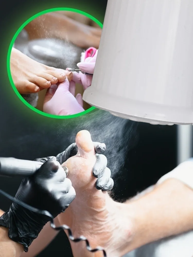 product heavy duty rolling floor stand nail dust collector vacuum pedicure dust extractor vacuum cleaner with light for podiatry feet-13