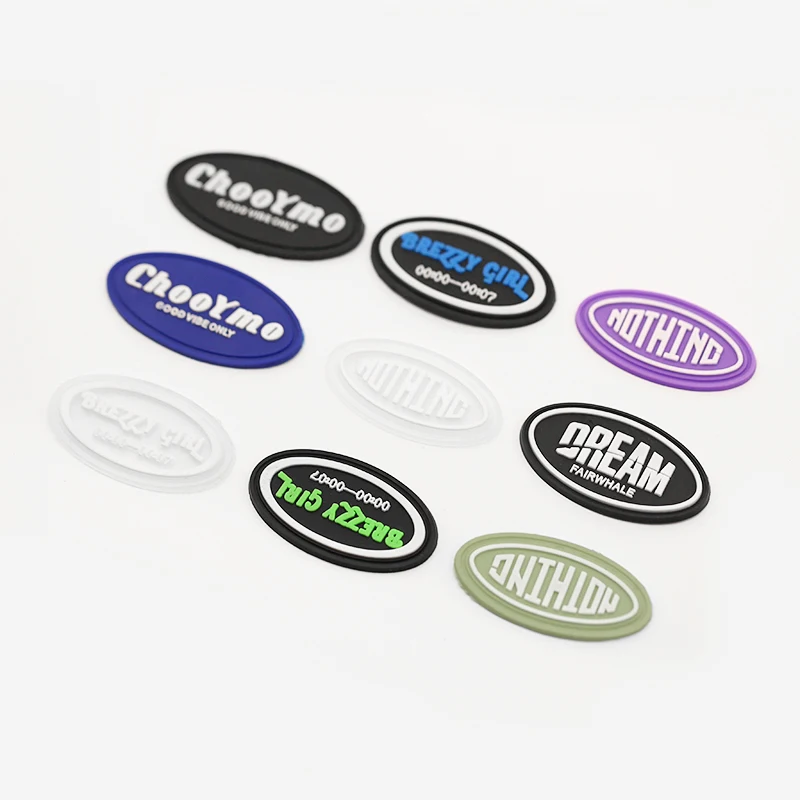 High Quality Custom Logo Patterns Letters Patches Iron on Rubber for Clothing PVC Patches Rubber Patches