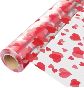 Food Grade Transparent BOPP Shrink Film Colorful Glossy Roll with Irregular White Dot Soft Moisture-Proof Wrap for Gift Baskets